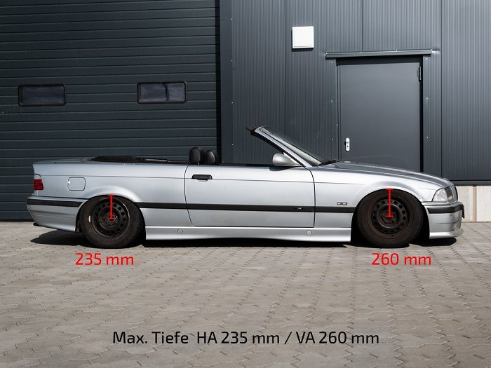 TA Technix Gewindefahrwerk Deep  härteverstellbar für BMW 316i Typ E36 (Limousine) 